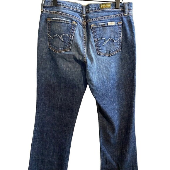 𝅺david KAHN Jeans Size 10 Medium Wash Denim Boot Cut Medium Rise - Picture 4 of 11
